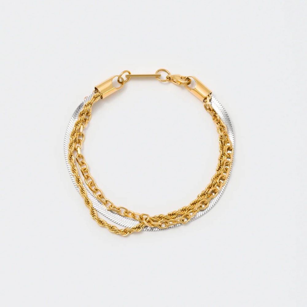 Elegant Gold and Silver Chain Bracelets